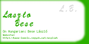 laszlo bese business card