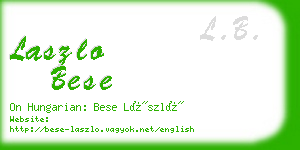 laszlo bese business card